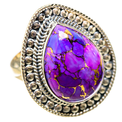 Purple Copper Composite Turquoise Rings handcrafted by Ana Silver Co - RING133901 - Photo 2
