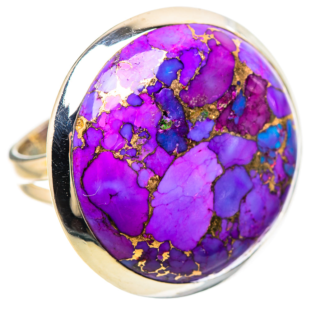 Purple Copper Composite Turquoise Rings handcrafted by Ana Silver Co - RING133902 - Photo 2