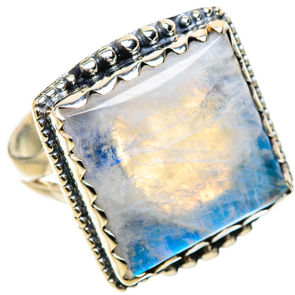 Rainbow Moonstone Rings handcrafted by Ana Silver Co - RING133905 - Photo 2