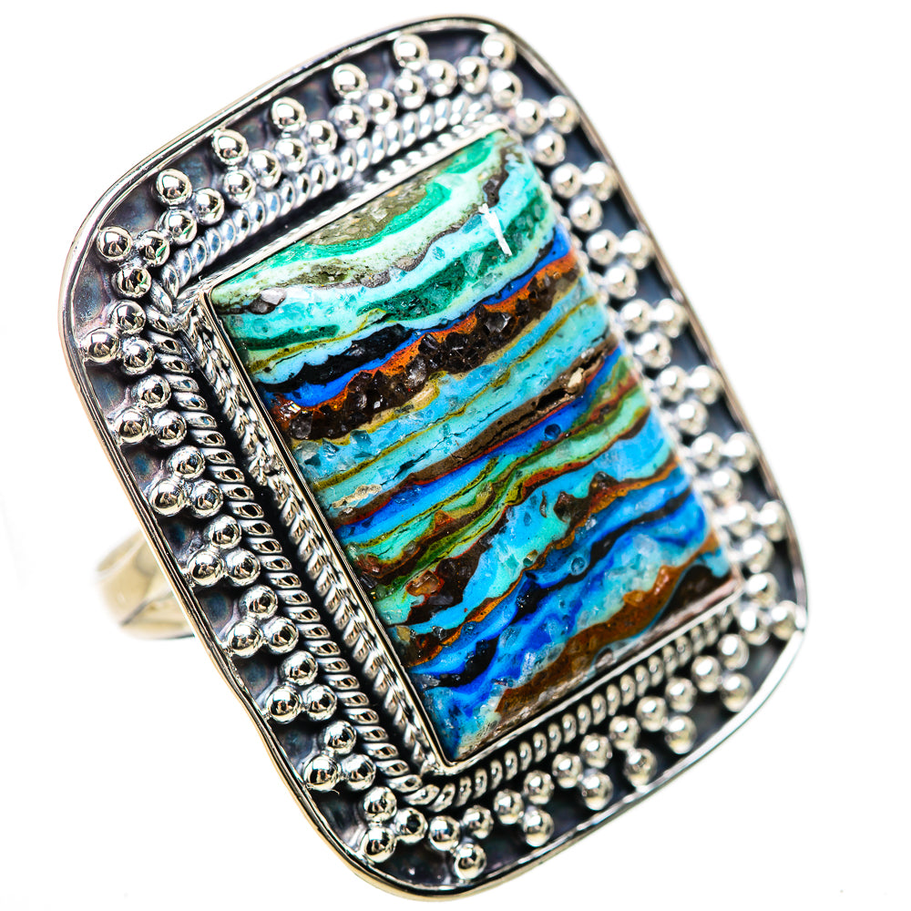 Rainbow Calsilica Rings handcrafted by Ana Silver Co - RING133907 - Photo 2