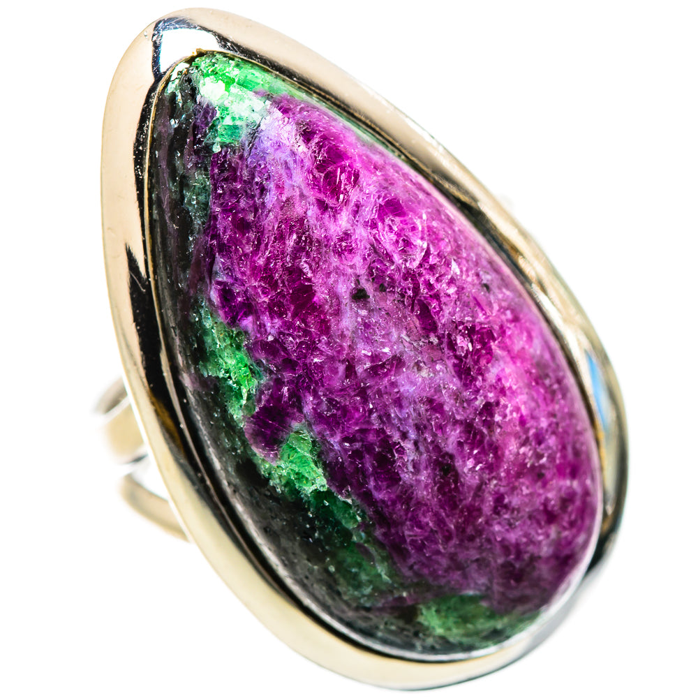 Ruby Zoisite Rings handcrafted by Ana Silver Co - RING133908 - Photo 2