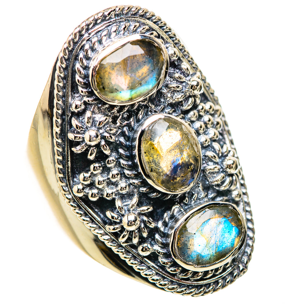 Labradorite Rings handcrafted by Ana Silver Co - RING133918 - Photo 2