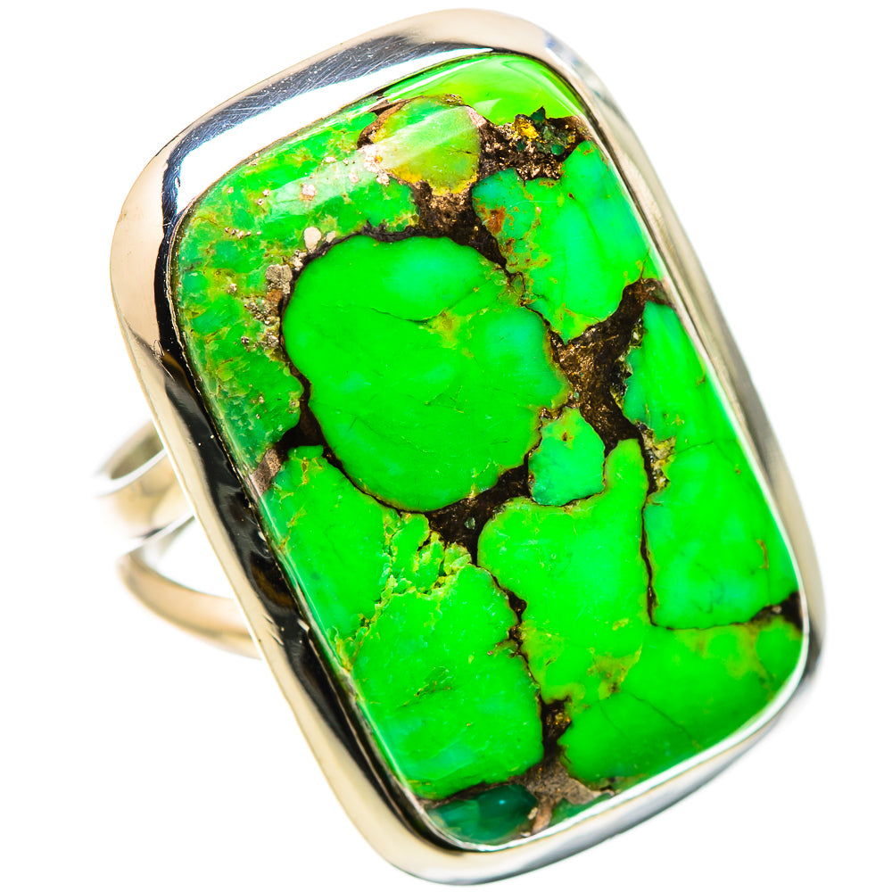 Green Copper Composite Turquoise Rings handcrafted by Ana Silver Co - RING133920 - Photo 2