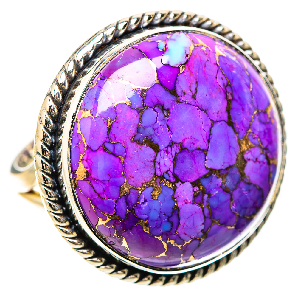 Purple Copper Composite Turquoise Rings handcrafted by Ana Silver Co - RING133927 - Photo 2