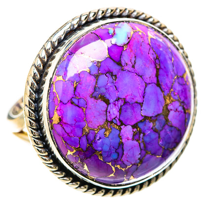 Purple Copper Composite Turquoise Rings handcrafted by Ana Silver Co - RING133927 - Photo 2