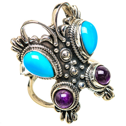 Sleeping Beauty Turquoise Rings handcrafted by Ana Silver Co - RING133931 - Photo 2