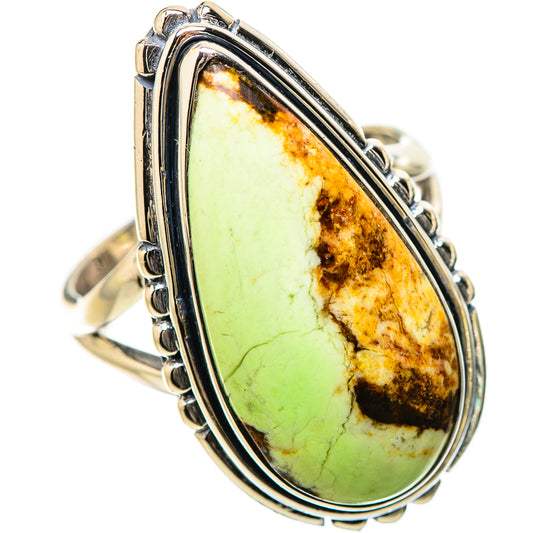 Lemon Chrysoprase Rings handcrafted by Ana Silver Co - RING133938 - Photo 2