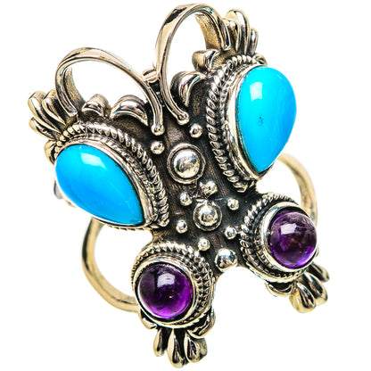 Sleeping Beauty Turquoise Rings handcrafted by Ana Silver Co - RING133951 - Photo 2