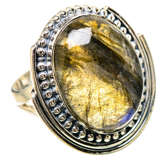 Labradorite Rings handcrafted by Ana Silver Co - RING133955 - Photo 2