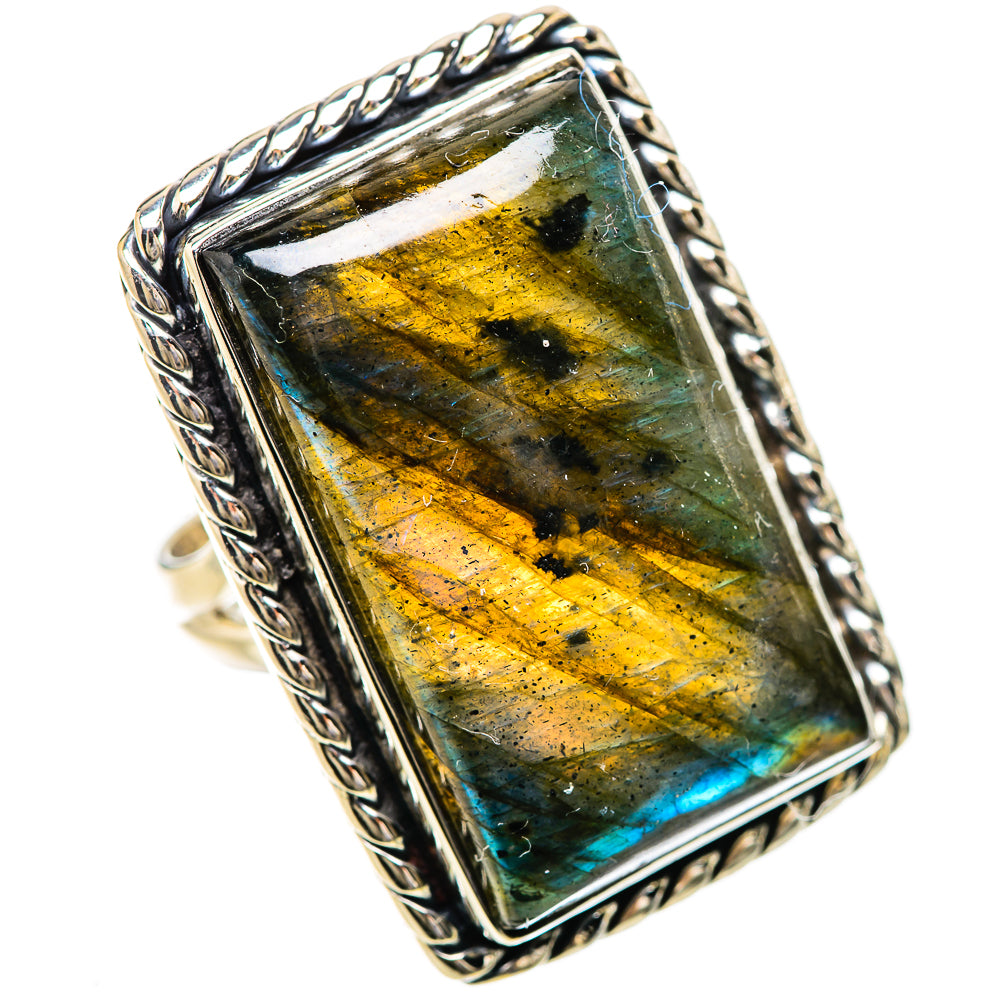 Labradorite Rings handcrafted by Ana Silver Co - RING133958 - Photo 2