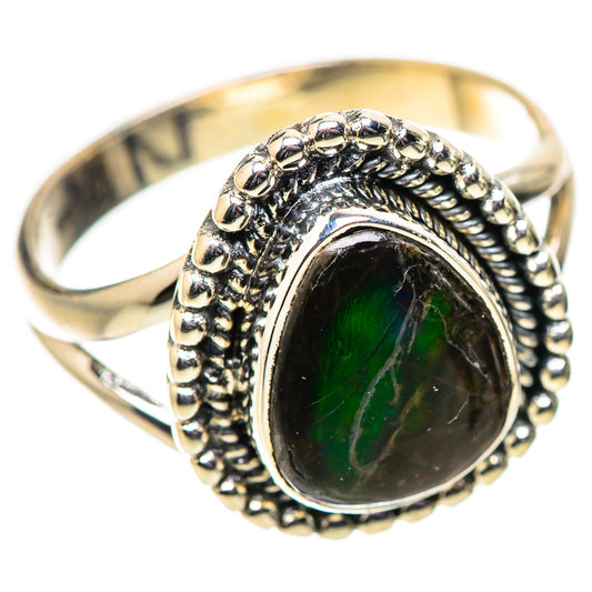 Ammolite Rings handcrafted by Ana Silver Co - RING133968 - Photo 2