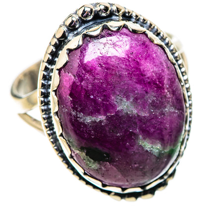 Ruby Zoisite Rings handcrafted by Ana Silver Co - RING133975 - Photo 2