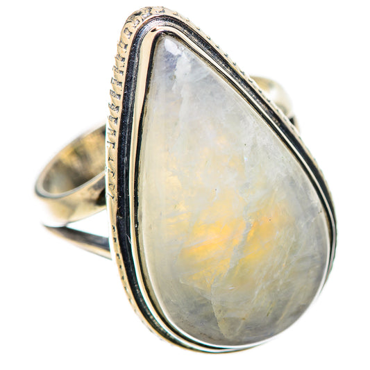 Rainbow Moonstone Rings handcrafted by Ana Silver Co - RING133979 - Photo 2