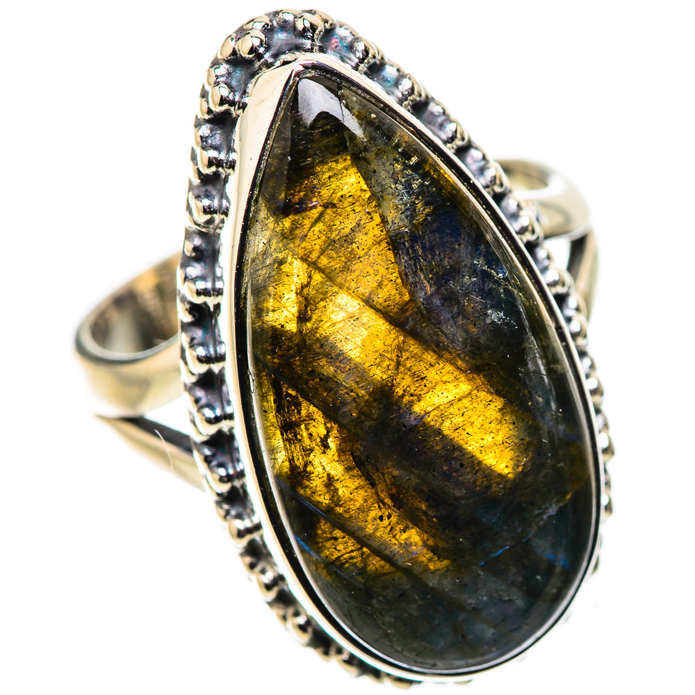 Labradorite Rings handcrafted by Ana Silver Co - RING133988 - Photo 2