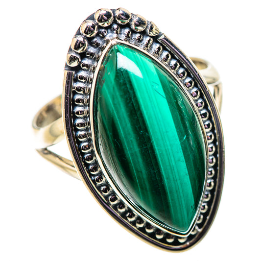 Malachite Rings handcrafted by Ana Silver Co - RING133996 - Photo 2