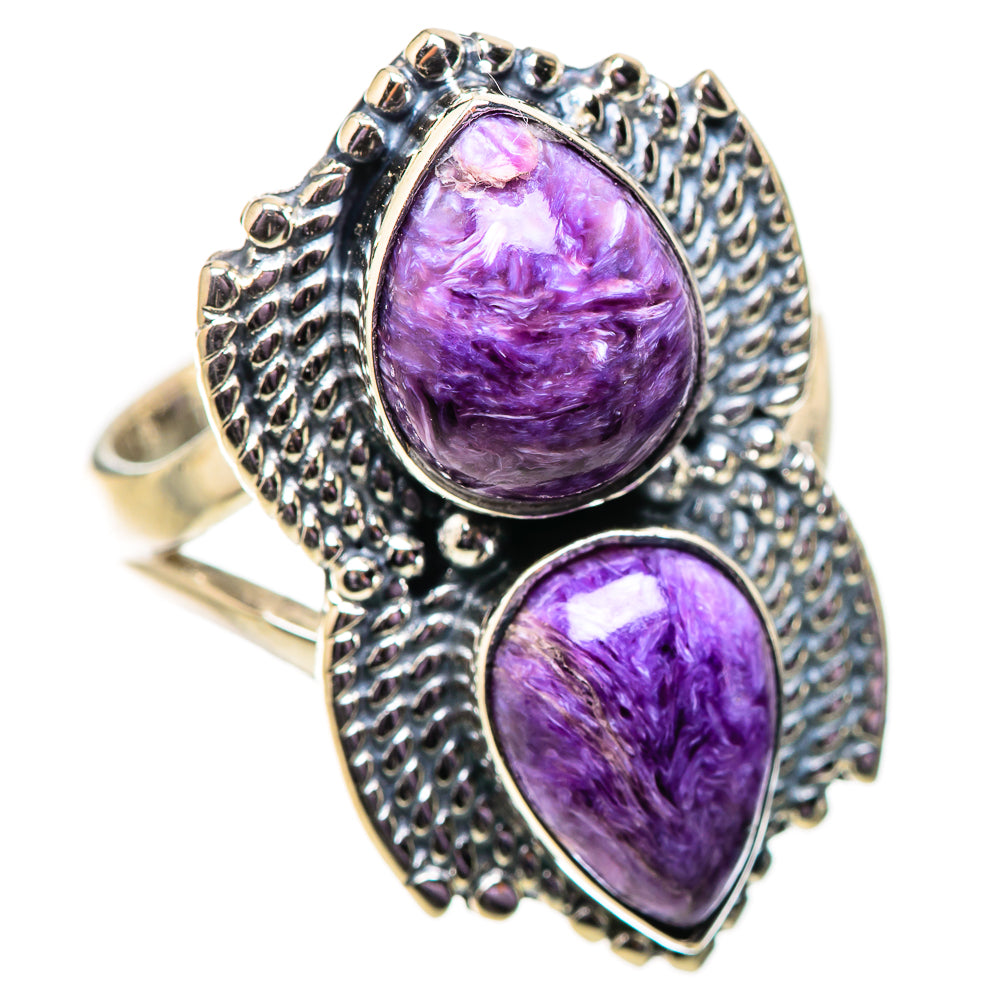 Charoite Rings handcrafted by Ana Silver Co - RING134004 - Photo 2