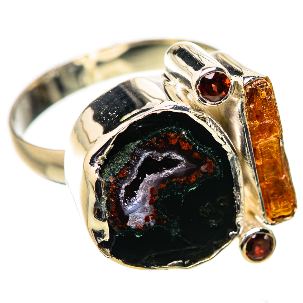 Coconut Geode Druzy Rings handcrafted by Ana Silver Co - RING134008 - Photo 2