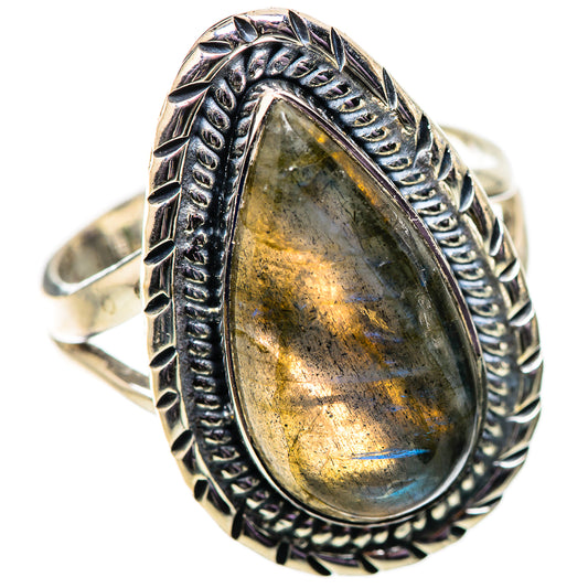 Labradorite Rings handcrafted by Ana Silver Co - RING134019 - Photo 2