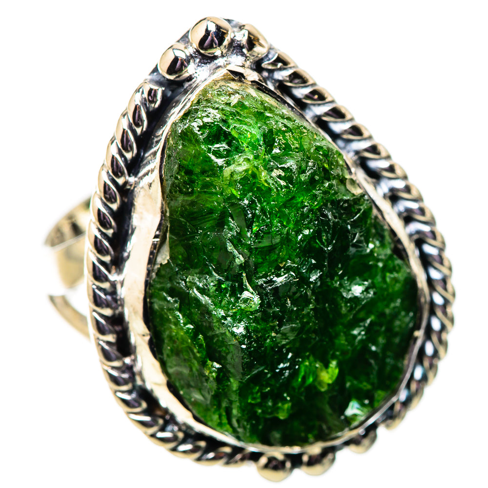 Chrome Diopside Rings handcrafted by Ana Silver Co - RING134024 - Photo 2