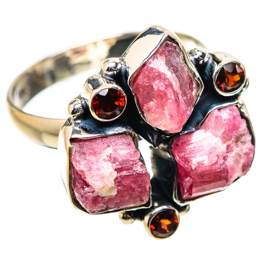Pink Tourmaline Rings handcrafted by Ana Silver Co - RING134029 - Photo 2