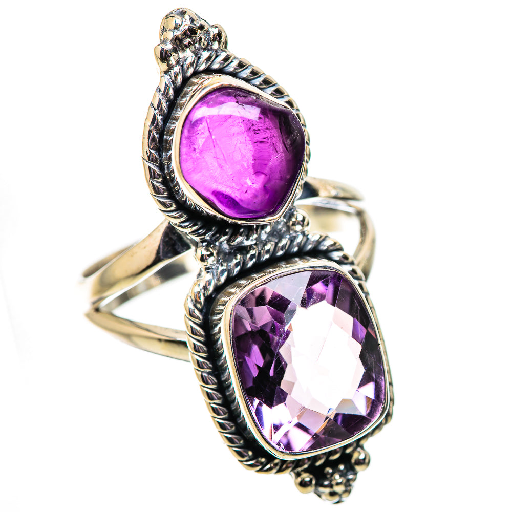Amethyst Rings handcrafted by Ana Silver Co - RING134031 - Photo 2