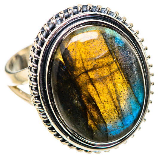 Labradorite Rings handcrafted by Ana Silver Co - RING134042 - Photo 2
