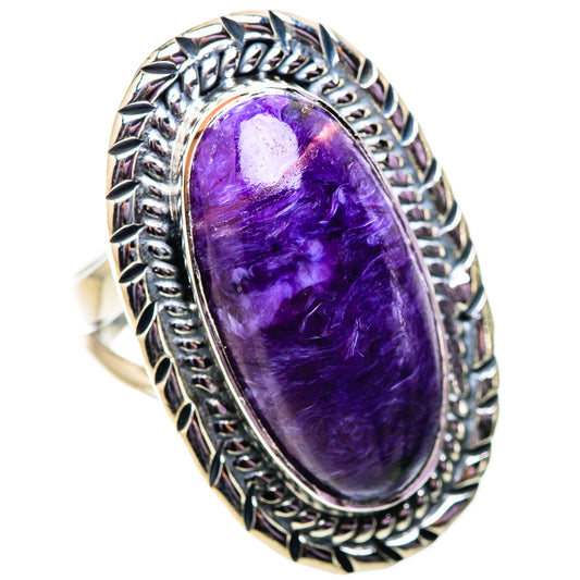 Charoite Rings handcrafted by Ana Silver Co - RING134056 - Photo 2