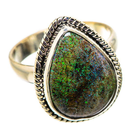 Andamooka Opal Rings handcrafted by Ana Silver Co - RING134061 - Photo 2