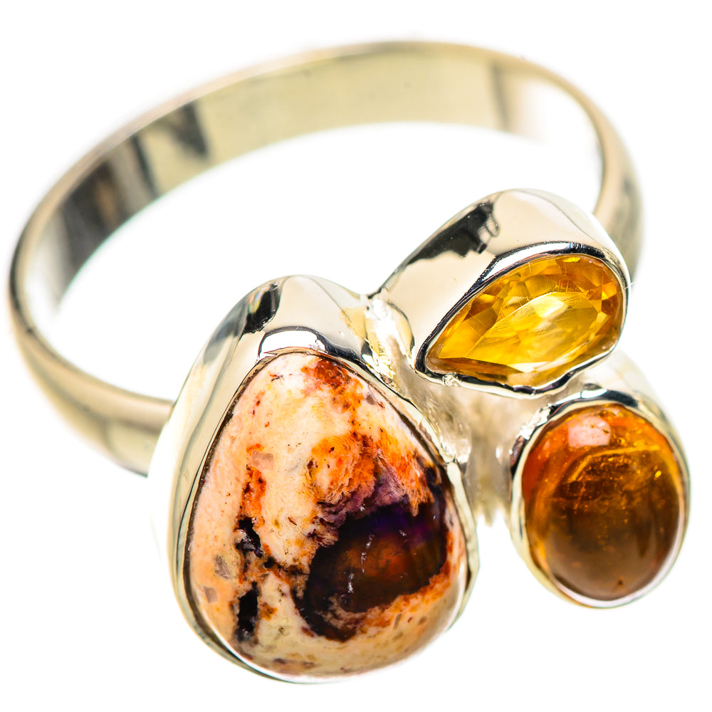 Mexican Fire Opal Rings handcrafted by Ana Silver Co - RING134063 - Photo 2