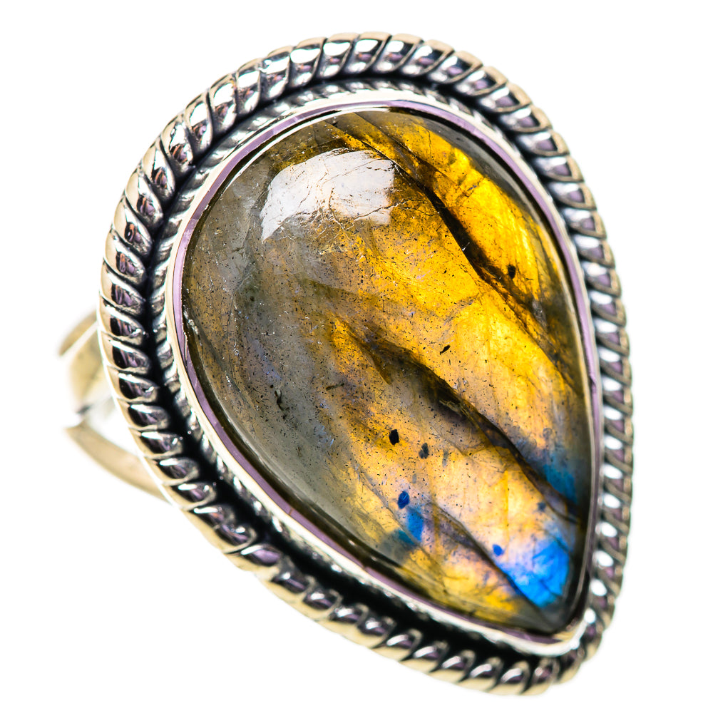 Labradorite Rings handcrafted by Ana Silver Co - RING134065 - Photo 2