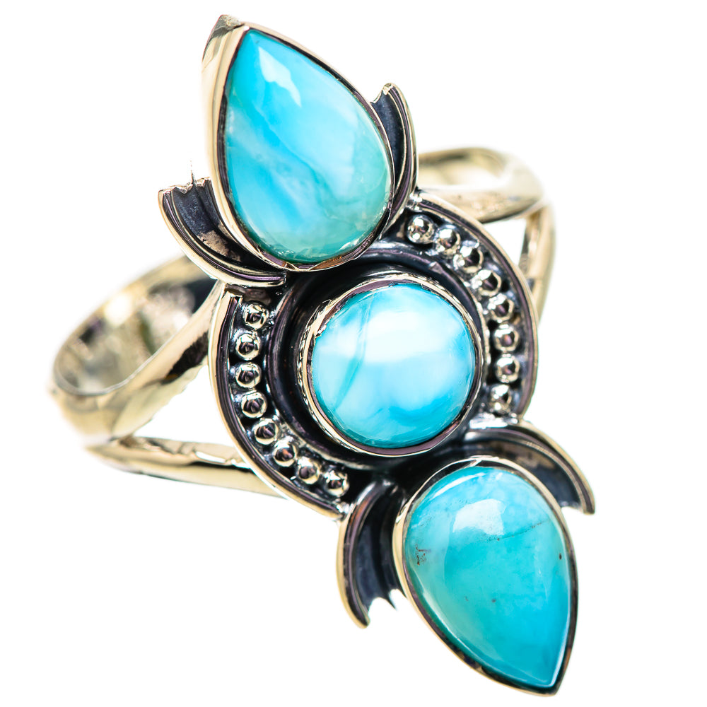 Larimar Rings handcrafted by Ana Silver Co - RING134066 - Photo 2