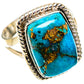 Blue Copper Composite Turquoise Rings handcrafted by Ana Silver Co - RING134093 - Photo 2
