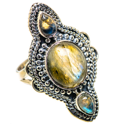 Labradorite Rings handcrafted by Ana Silver Co - RING134095 - Photo 2