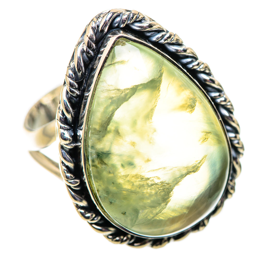 Prehnite Rings handcrafted by Ana Silver Co - RING134099 - Photo 2