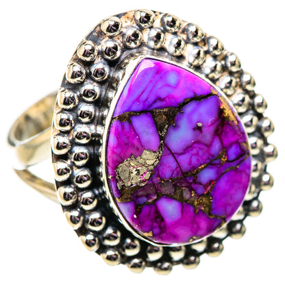 Purple Copper Composite Turquoise Rings handcrafted by Ana Silver Co - RING134104 - Photo 2
