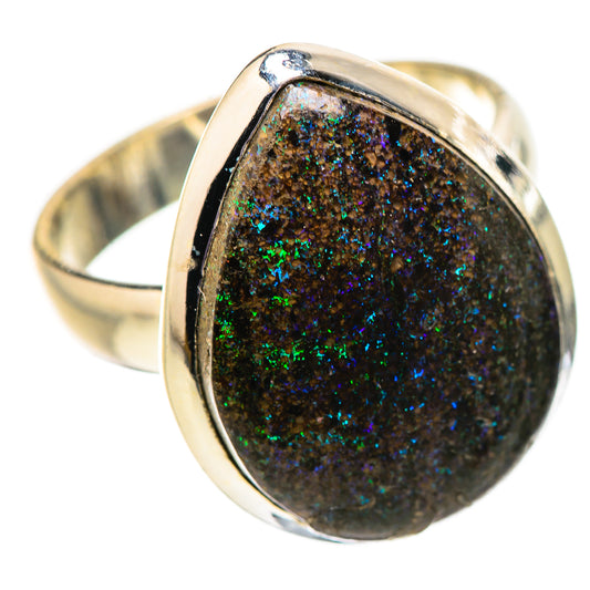 Andamooka Opal Rings handcrafted by Ana Silver Co - RING134112 - Photo 2