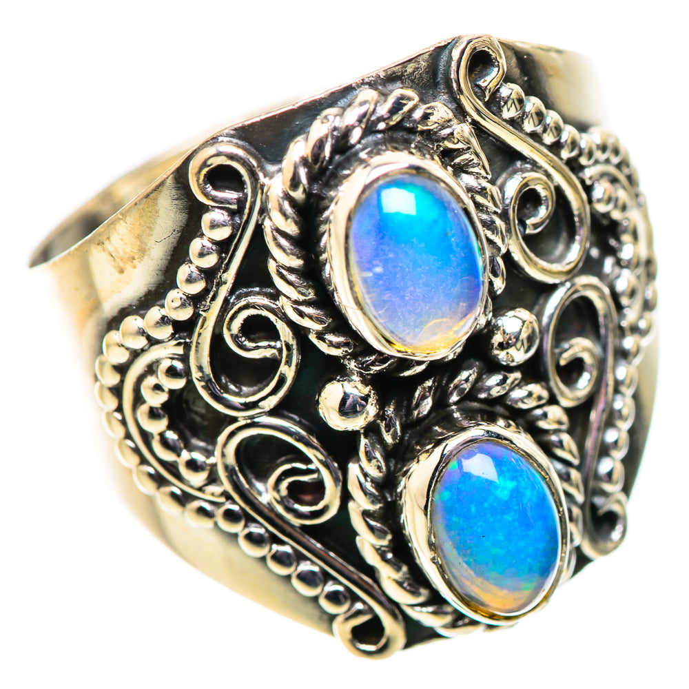 Ethiopian Opal Rings handcrafted by Ana Silver Co - RING134113 - Photo 2
