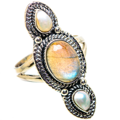 Labradorite Rings handcrafted by Ana Silver Co - RING134119 - Photo 2