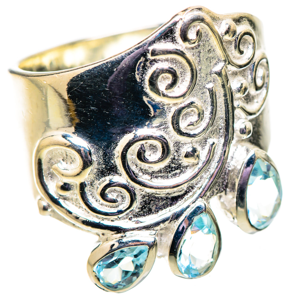 Blue Topaz Rings handcrafted by Ana Silver Co - RING134122 - Photo 2