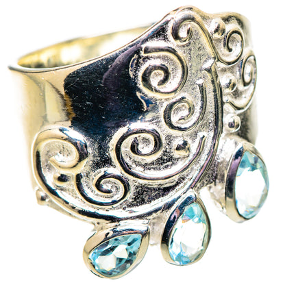 Blue Topaz Rings handcrafted by Ana Silver Co - RING134122 - Photo 2
