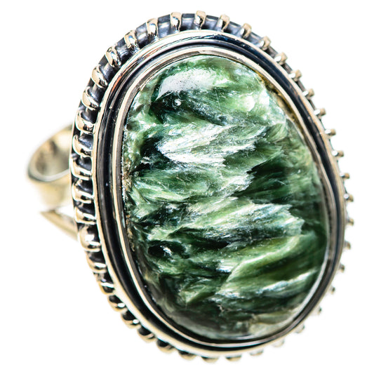 Seraphinite Rings handcrafted by Ana Silver Co - RING134170 - Photo 2