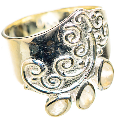 Rainbow Moonstone Rings handcrafted by Ana Silver Co - RING134181 - Photo 2