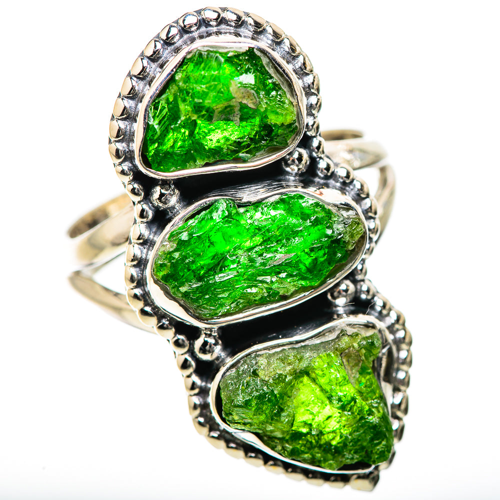 Chrome Diopside Rings handcrafted by Ana Silver Co - RING134191 - Photo 2