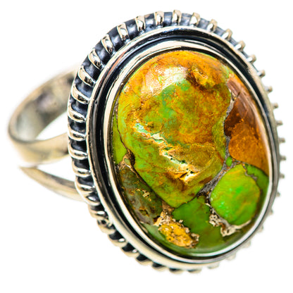 Green Copper Composite Turquoise Rings handcrafted by Ana Silver Co - RING134192 - Photo 2
