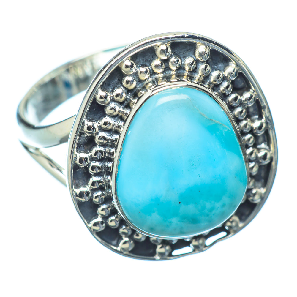 Larimar Rings handcrafted by Ana Silver Co - RING13421