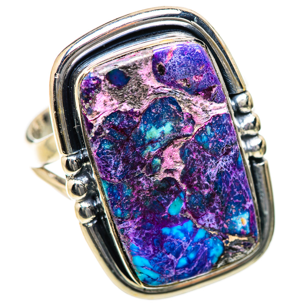Purple Copper Composite Turquoise Rings handcrafted by Ana Silver Co - RING134216 - Photo 2