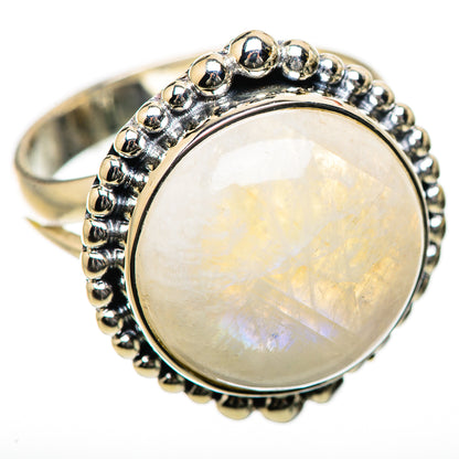 Rainbow Moonstone Rings handcrafted by Ana Silver Co - RING134219 - Photo 2