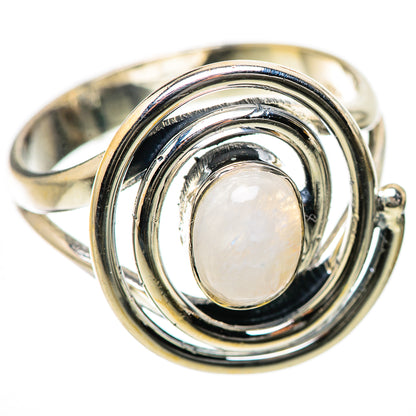 Rainbow Moonstone Rings handcrafted by Ana Silver Co - RING134220 - Photo 2
