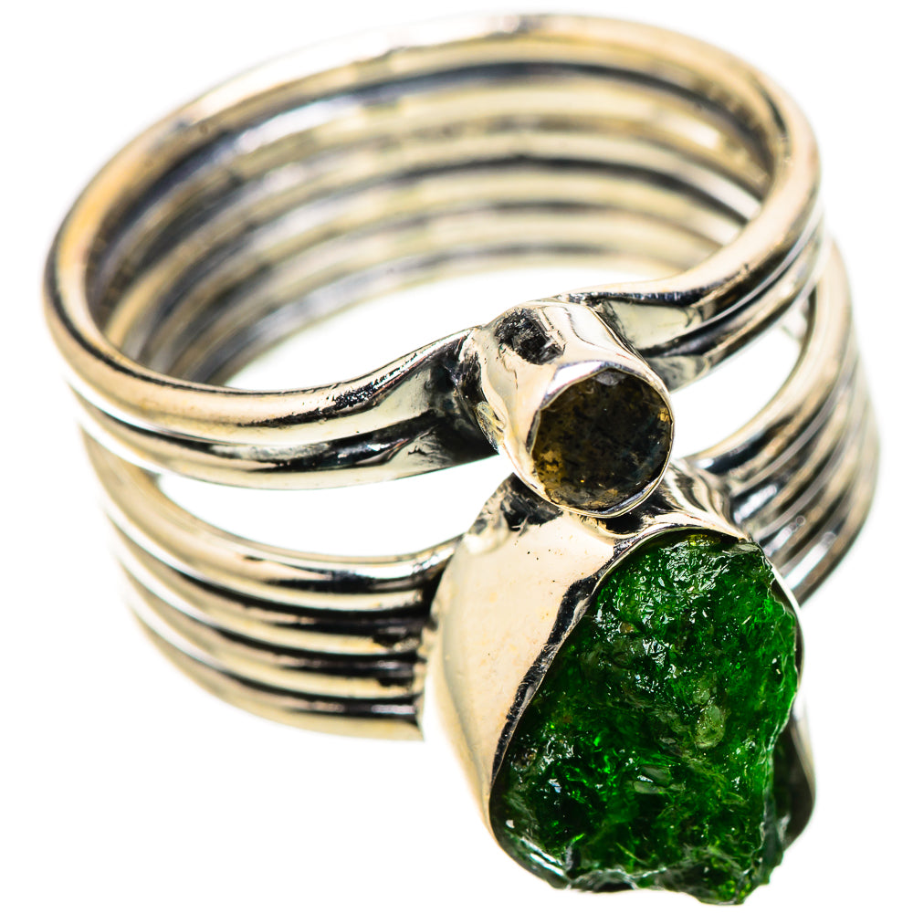 Chrome Diopside, Labradorite Rings handcrafted by Ana Silver Co - RING134231 - Photo 2