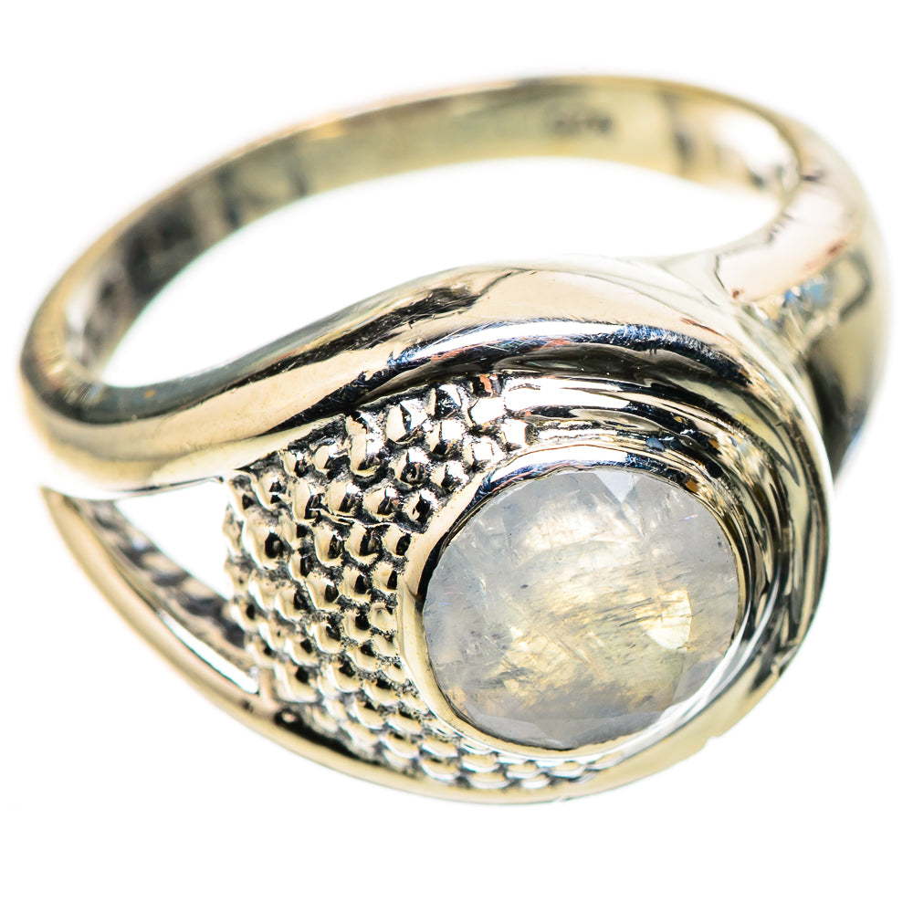 Rainbow Moonstone Rings handcrafted by Ana Silver Co - RING134236 - Photo 2